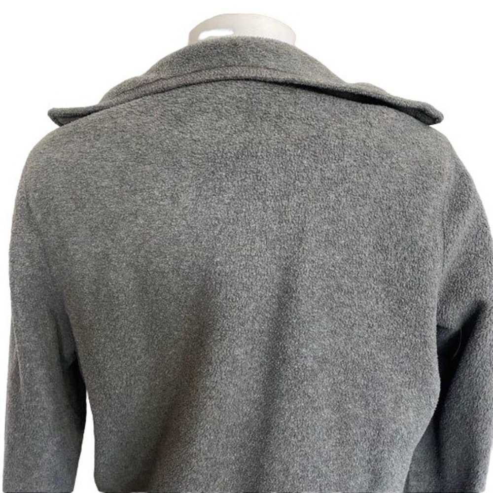 Croft & Barrow Embroidered Snowflake Grey Zip up Fleece Sweatshirt Size M - Picture 9 of 10